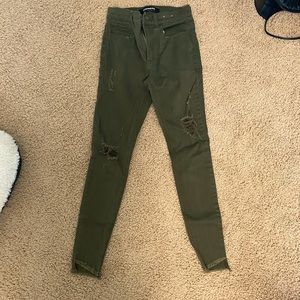 Olive Express skinny jeans